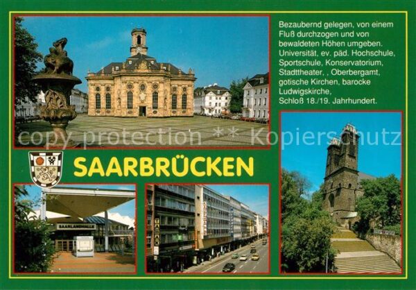Saarbruecken Ludwigskirche Saarlandhalle Innenstadt