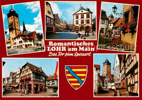 Lohr Main Bayersturm Altstadt Rathaus Fischergass