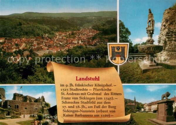 Landstuhl Stadtpanorama Burgruine Denkmal Löwensk