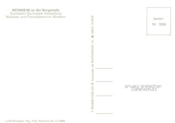Weinheim Bergstrasse Autobahn Darmstadt Heidelberg Waidsee F – Bild 2