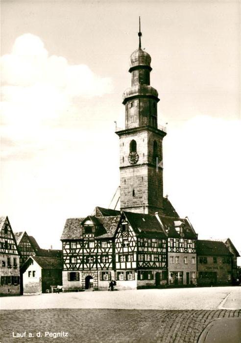 Lauf Pegnitz Motiv vor der Zerstörung Repro
