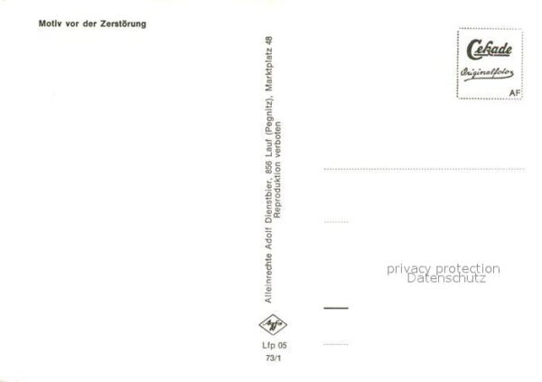Lauf Pegnitz Motiv vor der Zerstörung Repro – Bild 2