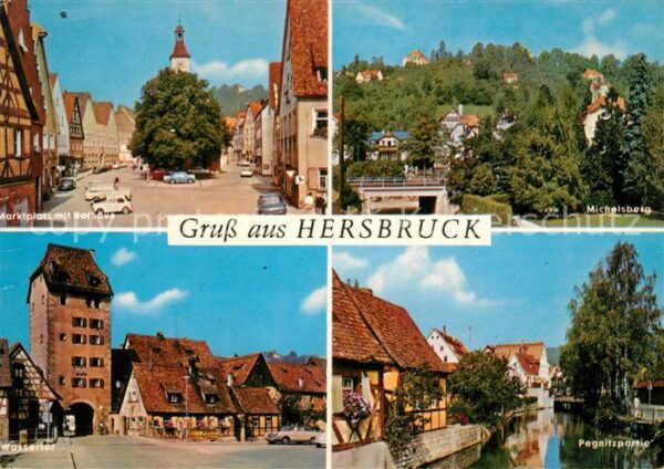 Hersbruck Marktplatz Rathaus Michelsberg Wasserto