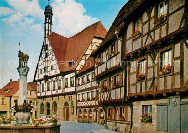 Forchheim Oberfranken Kriegerbrunnen Rathaus Fachwerkhaus 15.