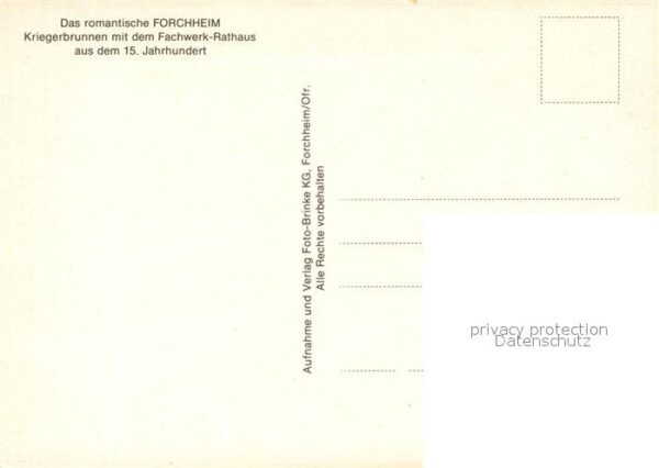 Forchheim Oberfranken Kriegerbrunnen Rathaus Fachwerkhaus 15. – Bild 2