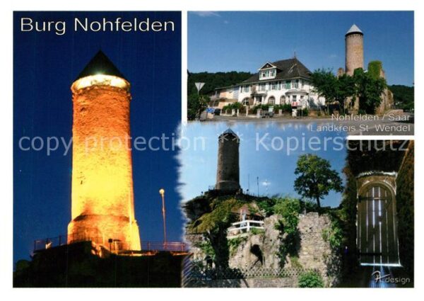 Nohfelden Burg unter Beleuchtung Gaststätte