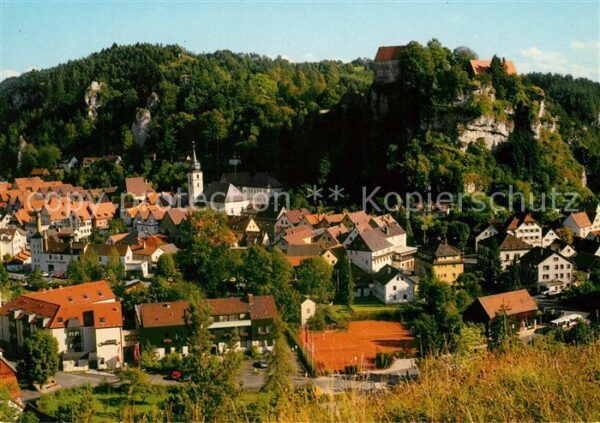 Pottenstein Oberfranken Ansicht mit Burg Naturpark Fränkische S