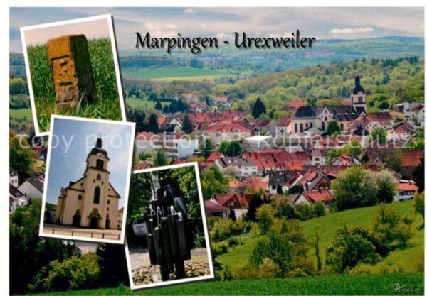 Urexweiler Marpingen Gedenkstein Kirche Brunnen Ortsansicht