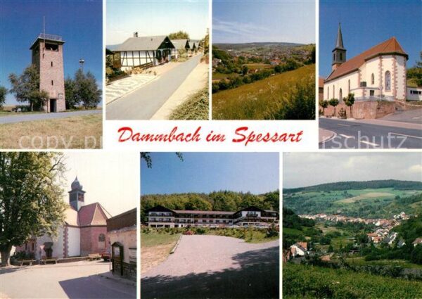 Dammbach Ortsteile und Kirchen von Krausenbach W