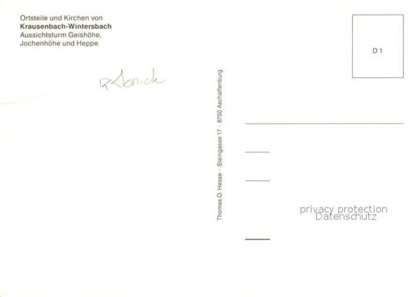 Dammbach Ortsteile und Kirchen von Krausenbach W – Bild 2