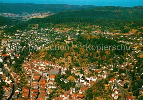 Biedenkopf Zentrum und Schloss Fliegeraufnahme