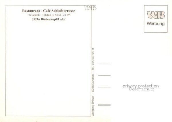 Biedenkopf Blick zum Schloss Cafe Restaurant Schlo – Bild 2