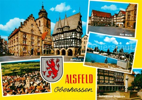 Alsfeld Markt Rathaus Freibad Schwälmer Brunnen