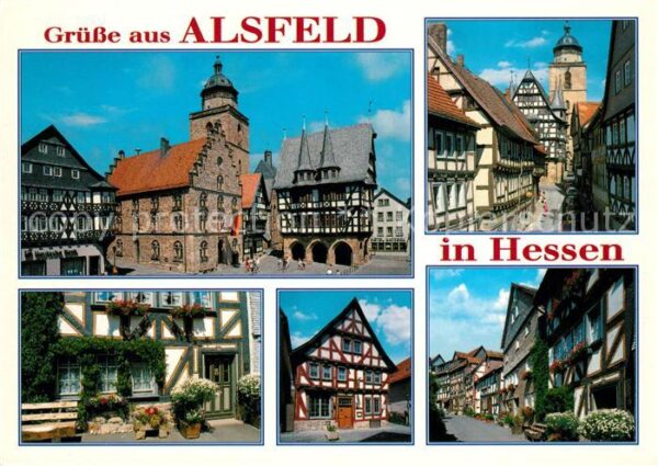 Alsfeld Markt Rathaus Fachwerkhäuser Altstadt H