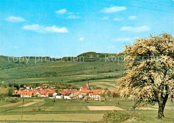 Wuestensachsen Landschaftspanorama Naturpark Rhön Baum