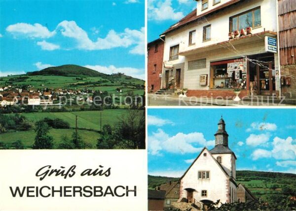 Weichersbach Panorama Kirche Sparmarkt Ladengeschäft