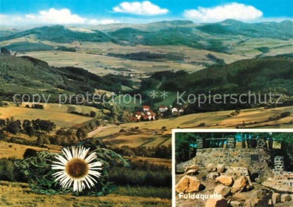 Obernhausen Landschaftspanorama Hochrhön Blick von
