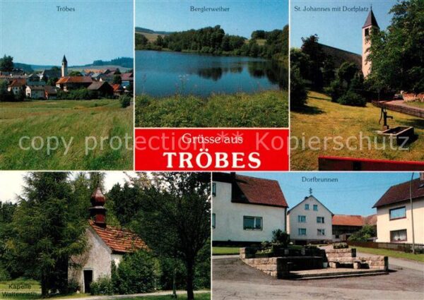 Troebes Ortsansicht mit Kirche Berglerweiher St