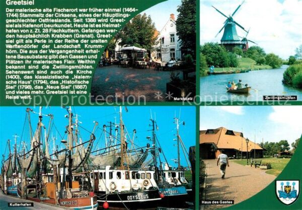 Greetsiel Marktplatz Zwillingsmühlen Kutterhafen