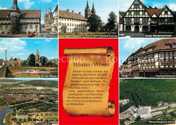 Hoexter Weser Rathaus Schloss Corvey Hotel Fachwerkhä