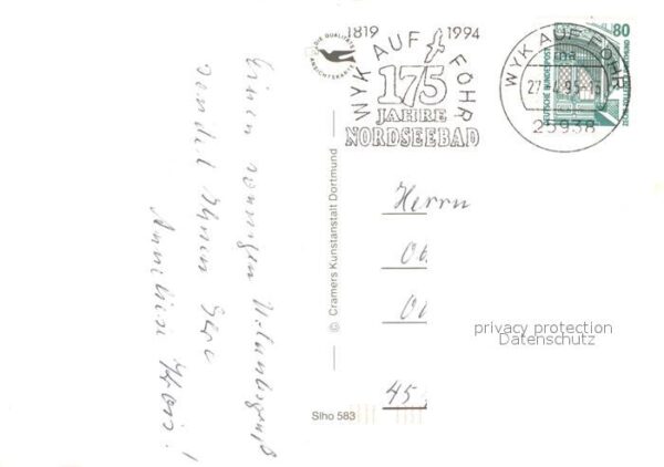 Hallig Groede Landschaftspanorama Schafe Häuser Hafen – Bild 2