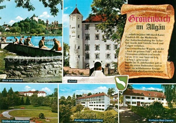 Groenenbach Bad Blick zum Schloss Kneippkurheim Kurheim