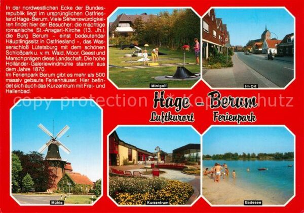 Hage Ostfriesland Berum Luftkurort Ferienpark Minigolf Mü