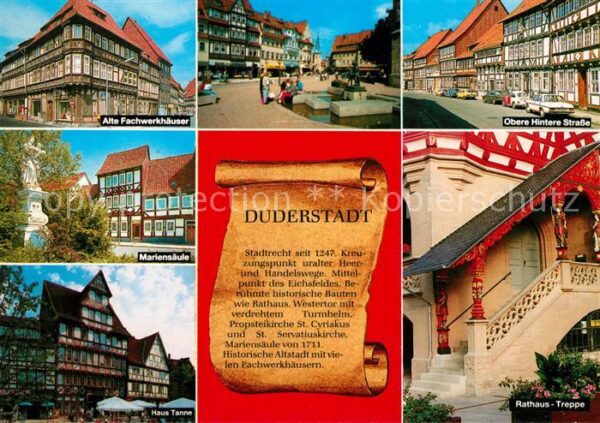 Duderstadt Fachwerkhäuser Marktplatz Strassenparti