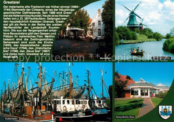 Greetsiel Kutterhafen Marktplatz Zwillingsmühlen