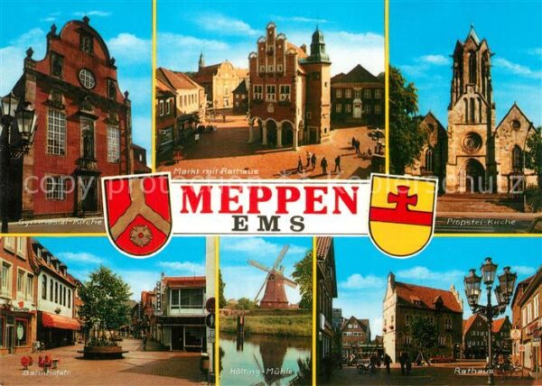 Meppen Kirche Markt Rathaus Bahnhofstrasse Win