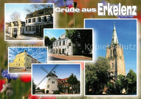 Erkelenz Teilansichten Windmühle Kirche