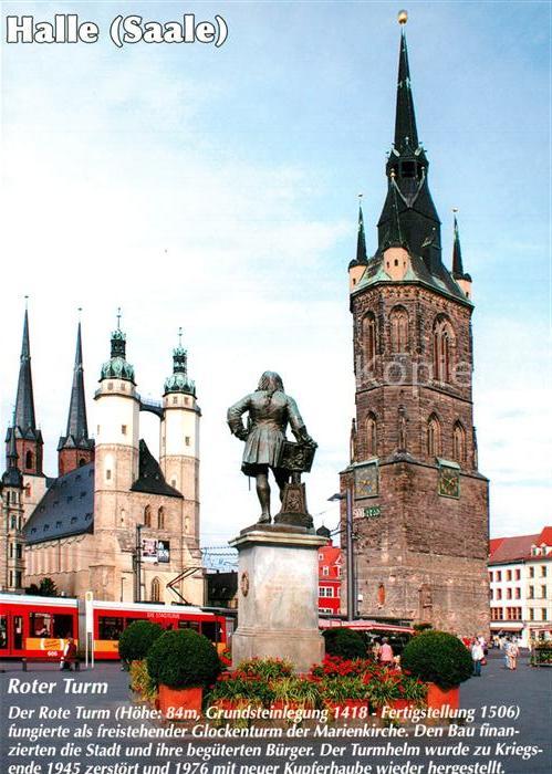 Halle Saale Roter Turm Händel Denkmal Chronik
