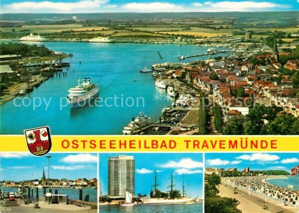 Travemuende Ostseebad Fliegeraufnahme Strand Promenade Hotel