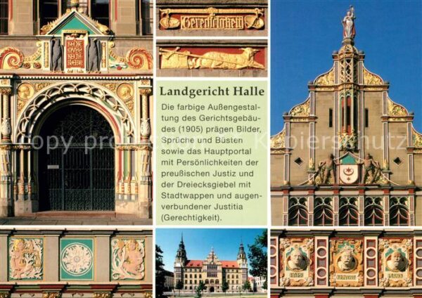 Halle Saale Landgericht Historisches Gebäude Chroni