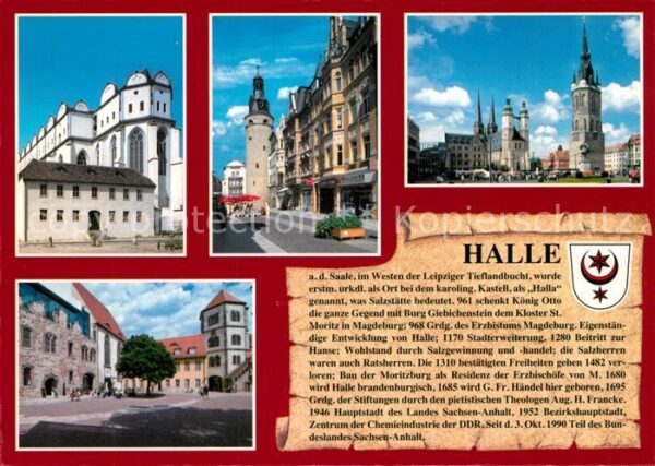 Halle Saale Hallesche Dom Marktplatz Roter Turm Kir