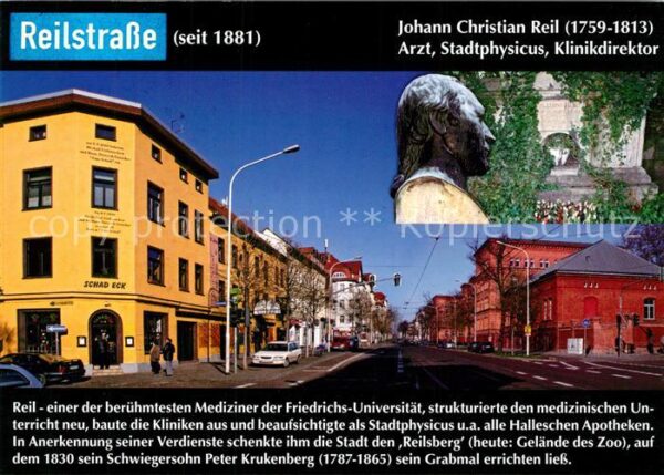 Halle Saale Reilstrasse Johann Christian Reil Denkm