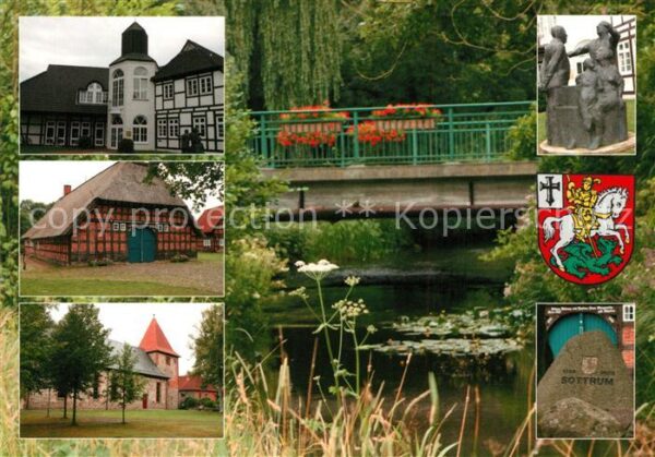 Sottrum Rotenburg Wuemme Gebäude Bauernhof Reetdachhaus Kirche G