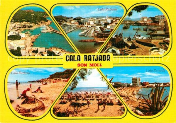 Cala Ratjada Mallorca Hafen Fliegeraufnahme Strand Fischerboo