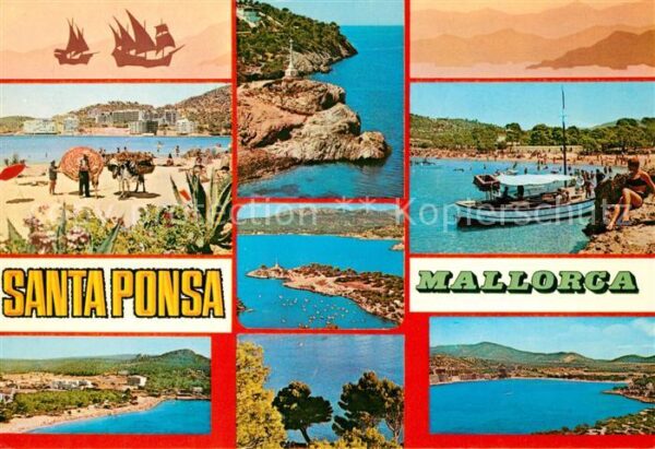 Santa Ponsa Mallorca Islas Baleares Strand Küstenpanorama Fliegeraufnahme