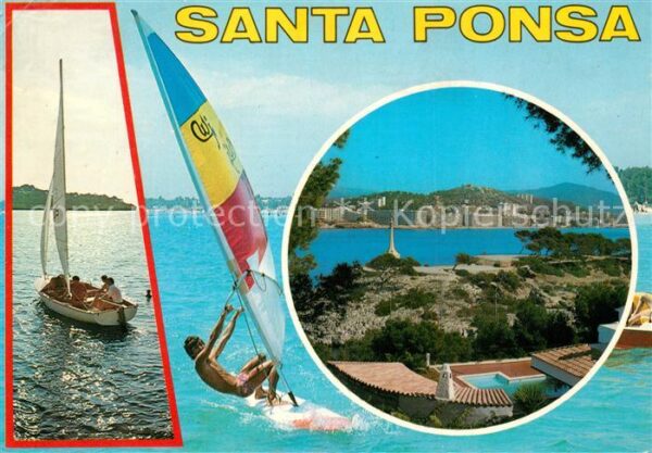 Santa Ponsa Mallorca Islas Baleares Segeln Windsurfen Hotelanlage Meerblick