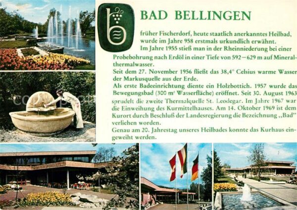 Bad Bellingen Kurpark Wasserspiele Brunnen Thermal Mi