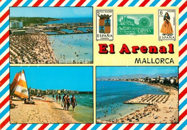 El Arenal Mallorca Strand Küstenpanorama Fliegeraufnahme
