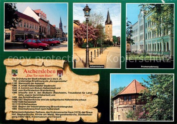 Aschersleben Elka Kaufhaus Johannisturm Promenadenwe