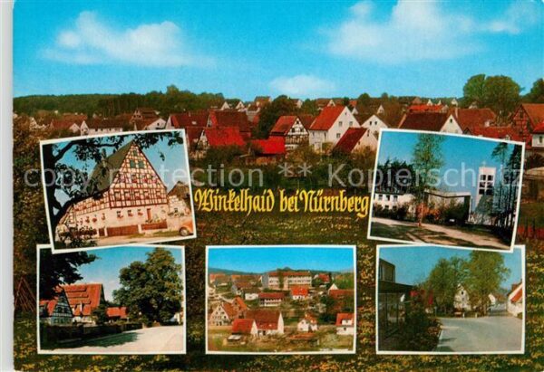 Winkelhaid Nuernberg Teilansichten Fachwerkhaus Kirche