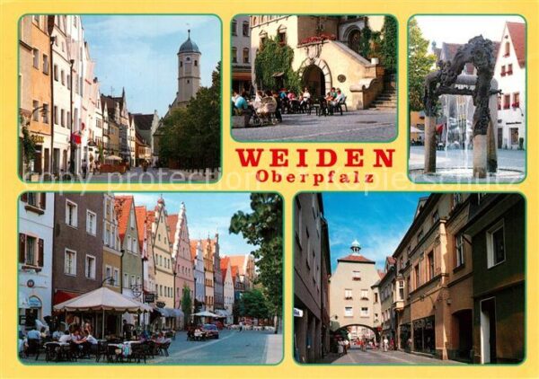 Weiden Oberpfalz Innenstadt Fussgängerzone Brunnen Stras