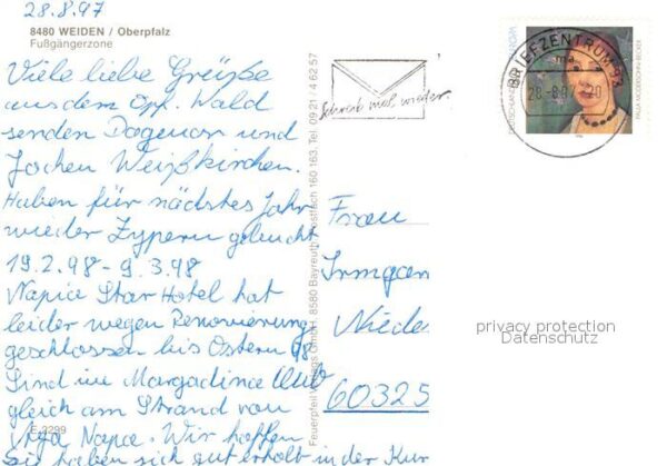 Weiden Oberpfalz Innenstadt Fussgängerzone Brunnen Stras – Bild 2