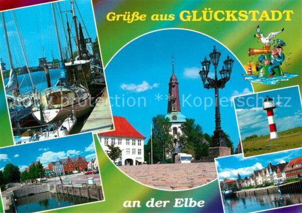 Glueckstadt Seglerhafen Kirche Leuchtturm