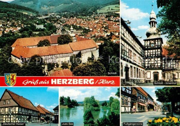 Herzberg Harz Schloss Innenhof Fussgängerzone Juessee
