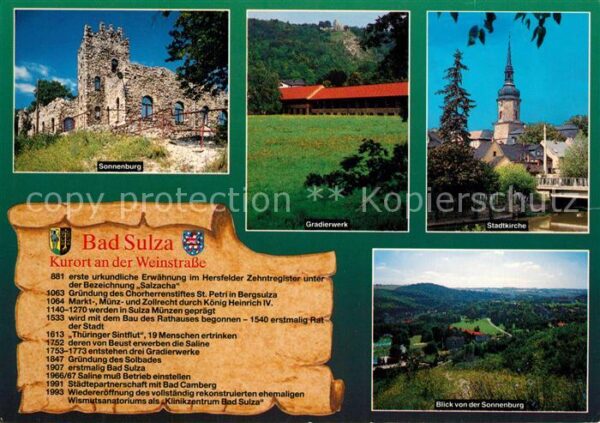 Bad Sulza Sonnenburg Ruine Gradierwerk Stadtkirch