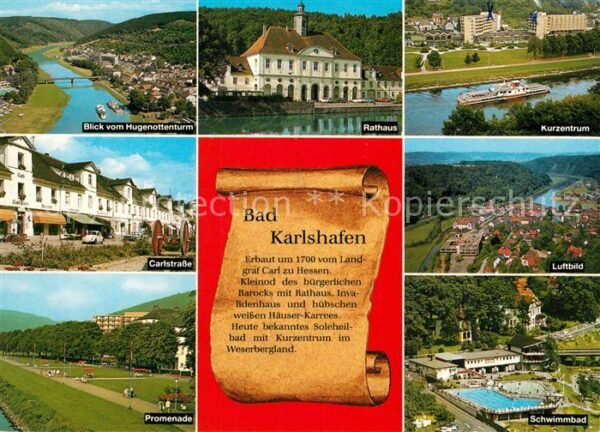 Bad Karlshafen Panorama Blick vom Hugenottenturm Ratha